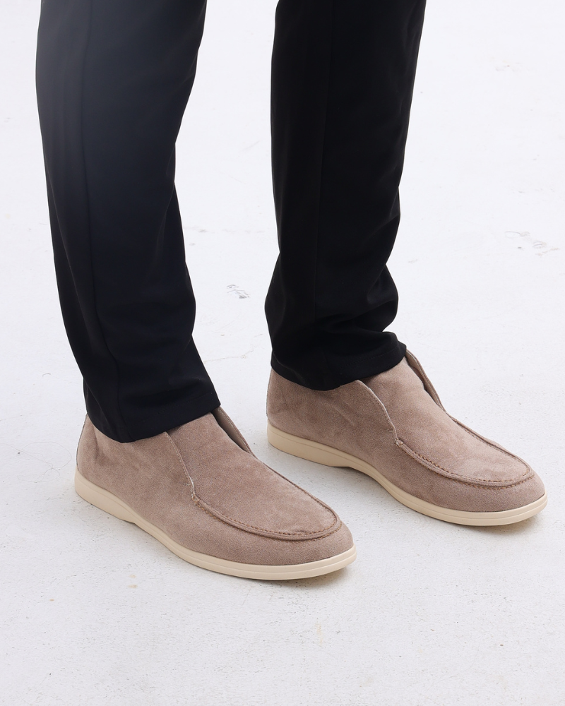 Old Money High Suede Loafers Frivor