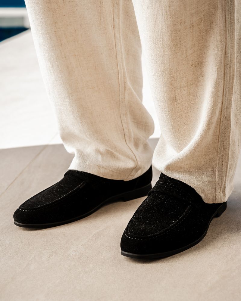Old Money Suede Penny Loafers Frivor