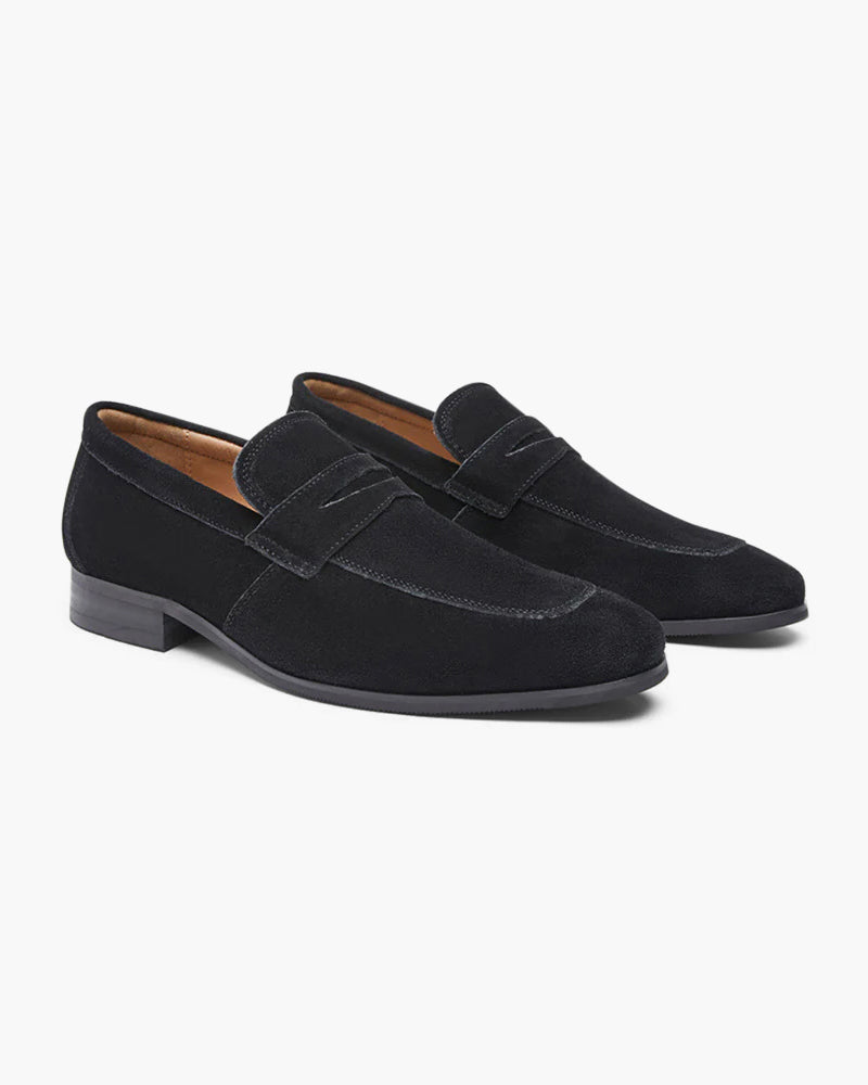 Old Money Suede Penny Loafers Frivor