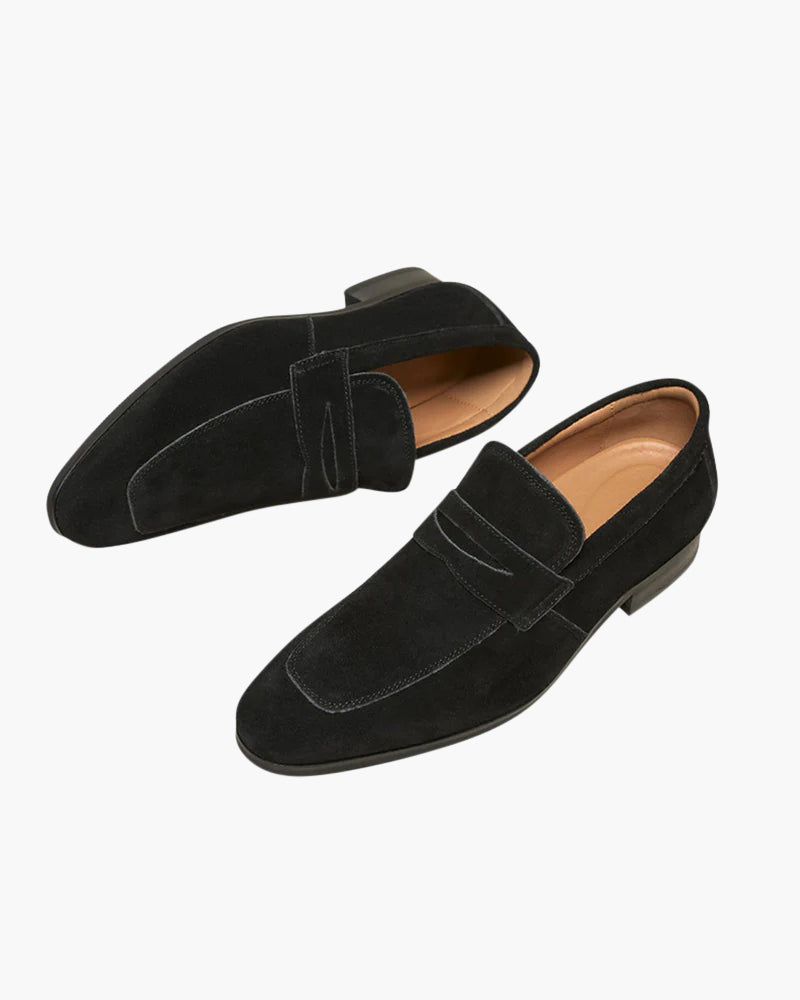 Old Money Suede Penny Loafers Frivor