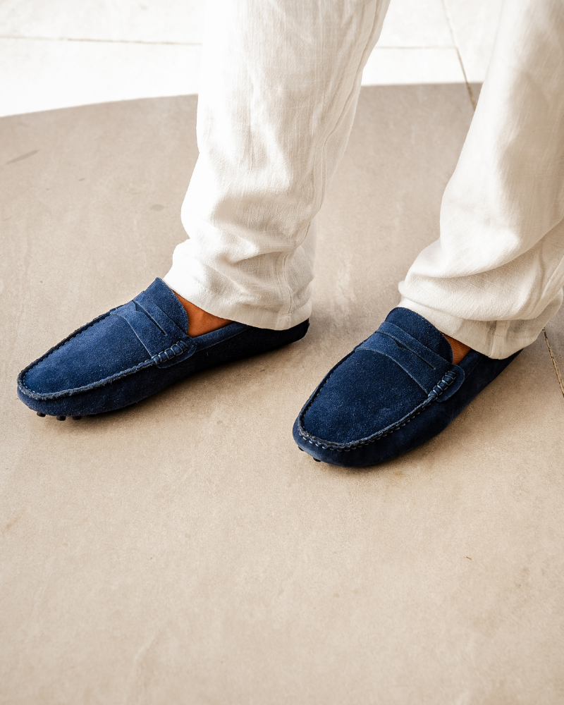 Suede Driver Loafers Frivor