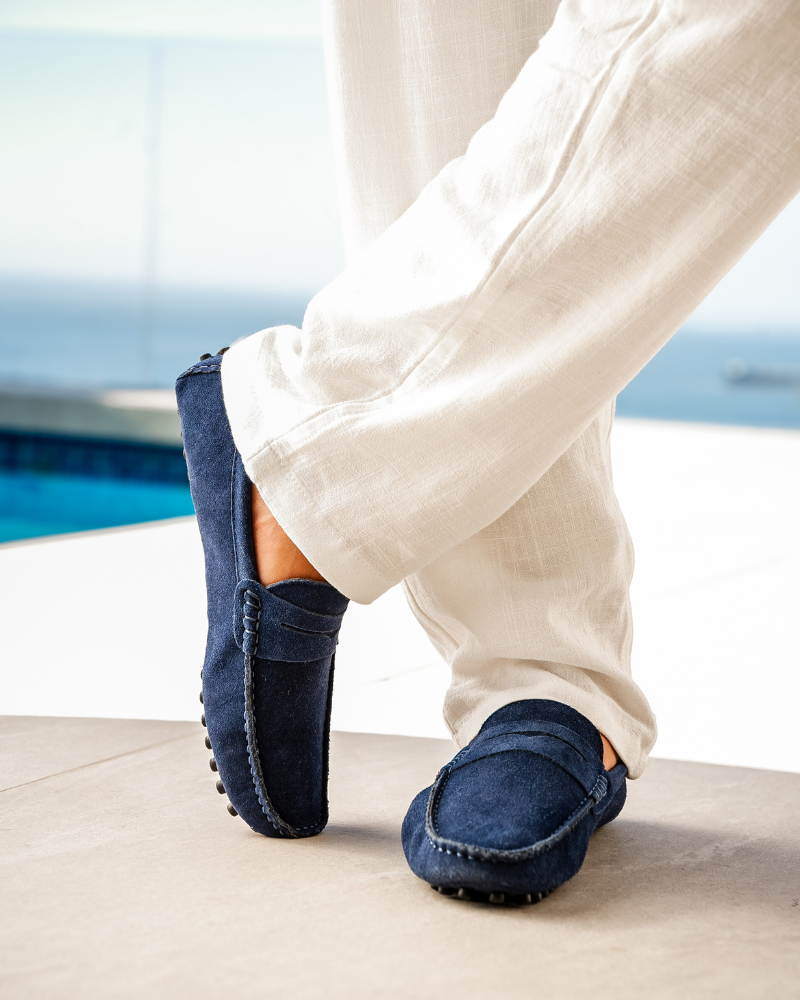 Suede Driver Loafers Frivor