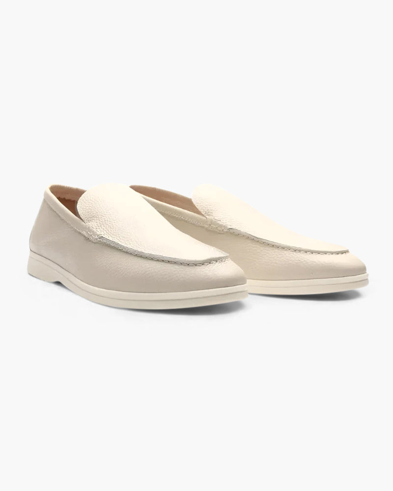 Old Money Cowhide Leather Loafers Frivor