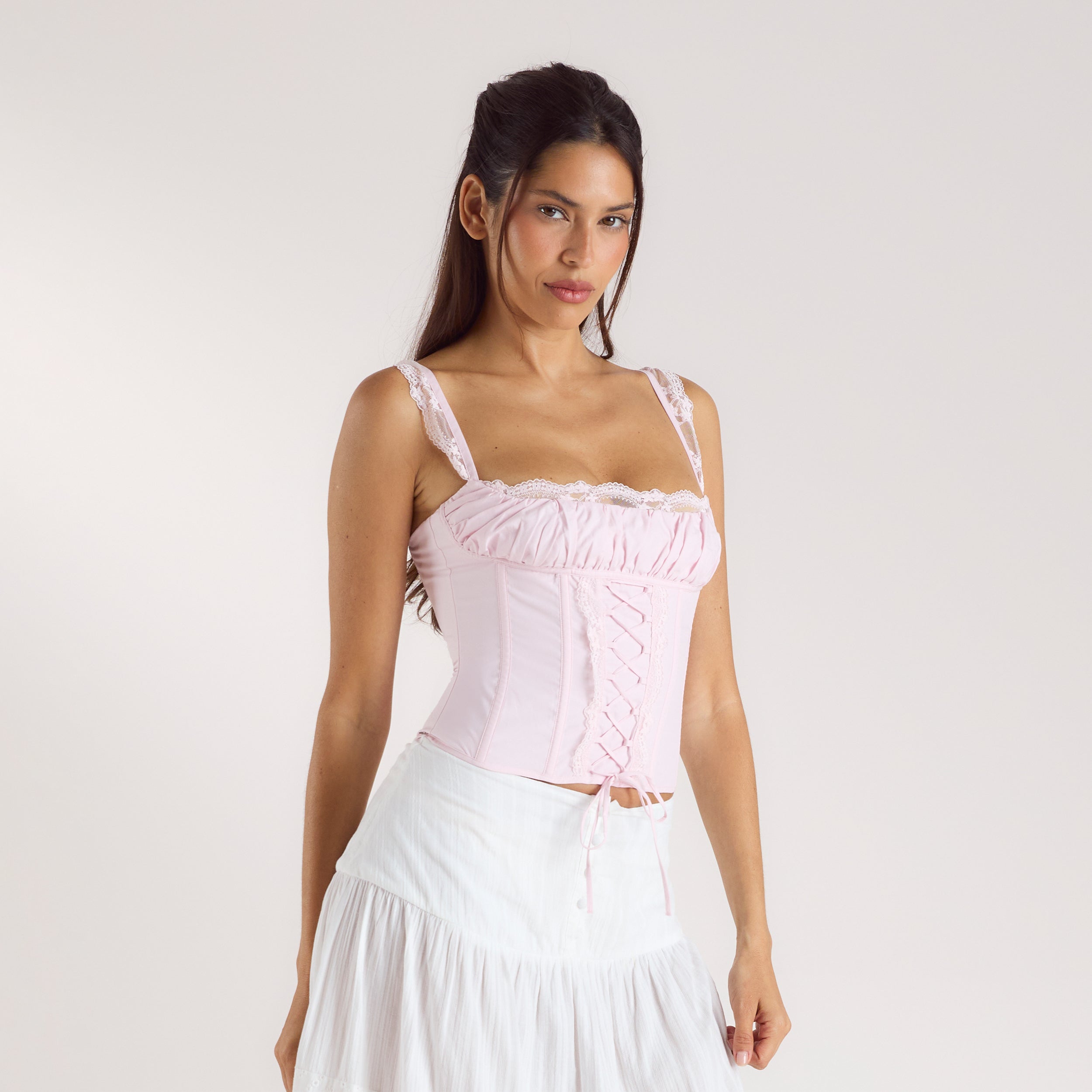Belle Corset Top - Pink