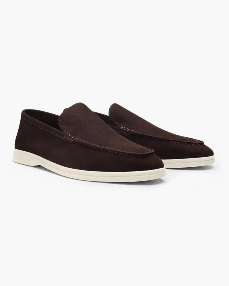 Old Money Cowhide Leather Loafers Frivor