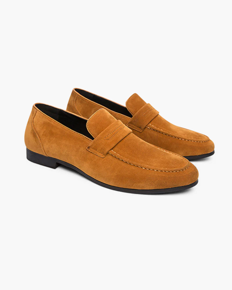 Old Money Suede Penny Loafers Frivor