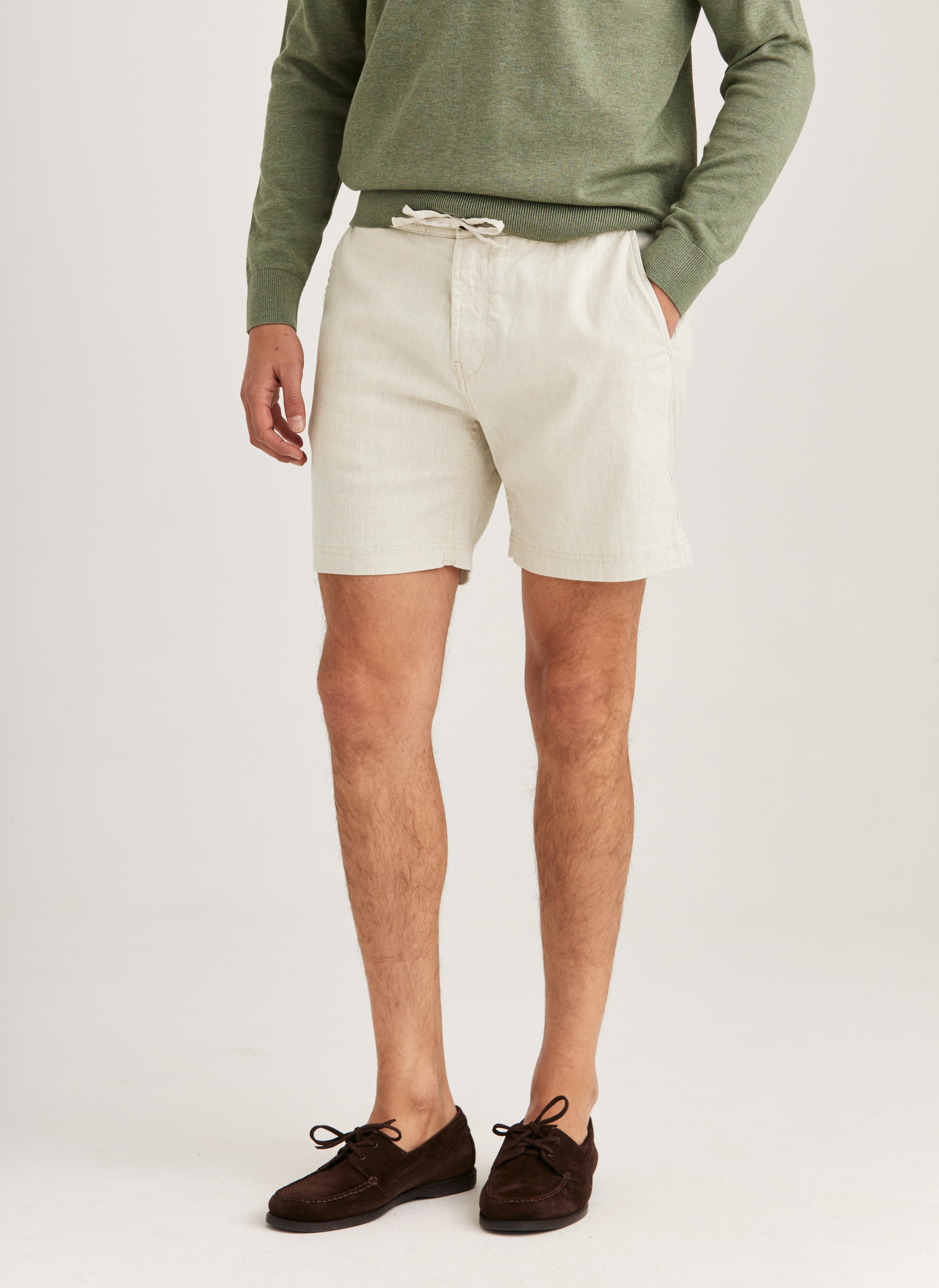 Fenix Leinen Bermudas Morris Stockholm Off White Frivor