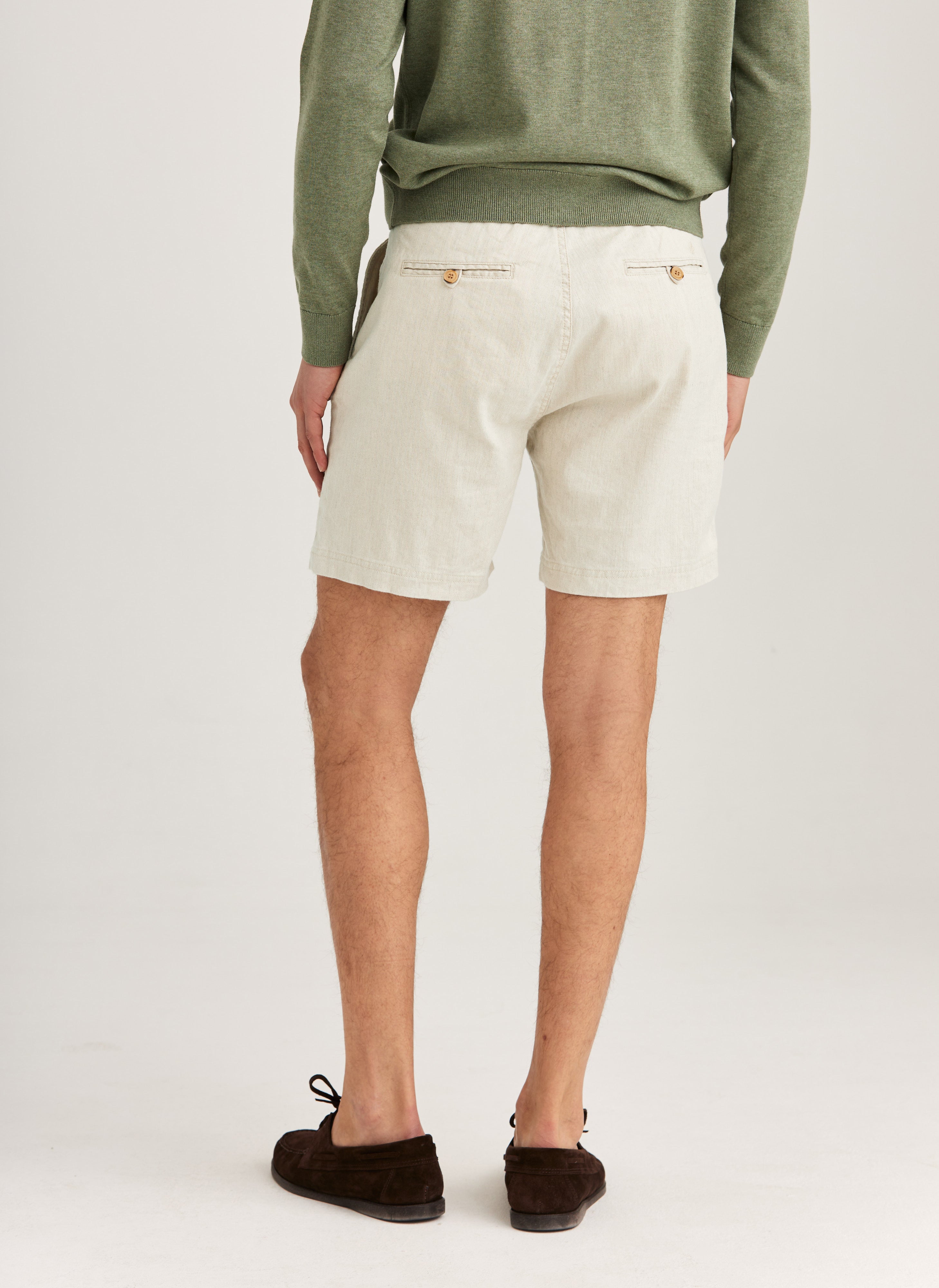 Fenix Leinen Bermudas Morris Stockholm Off White Frivor