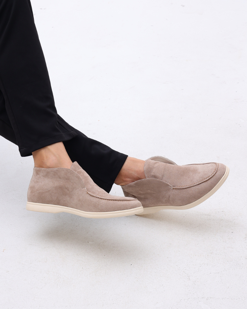Old Money High Suede Loafers Frivor