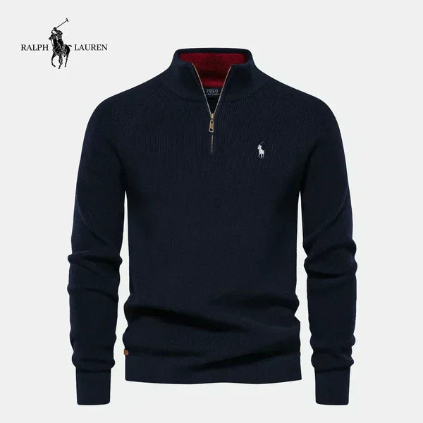RL™ - Knitted jumper with half zip + Free Perfume Bleu de Chanel