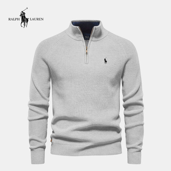 RL™ - Knitted jumper with half zip + Free Perfume Bleu de Chanel