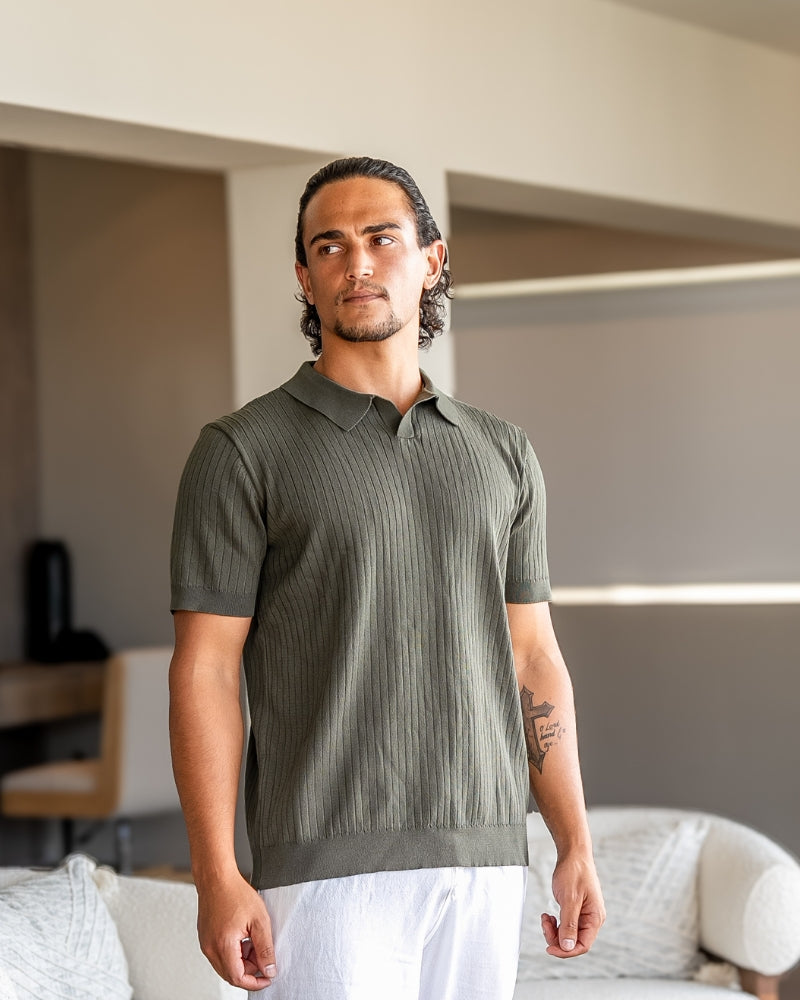 Premium Ribbed Polo Frivor