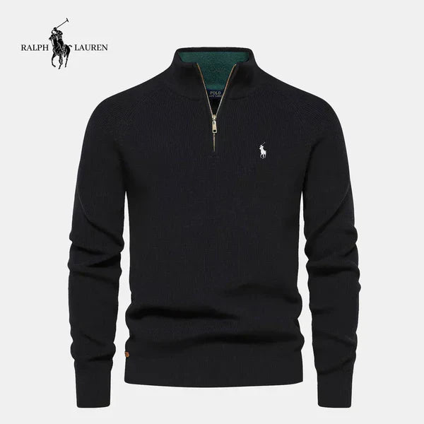 RL™ - Knitted jumper with half zip + Free Perfume Bleu de Chanel