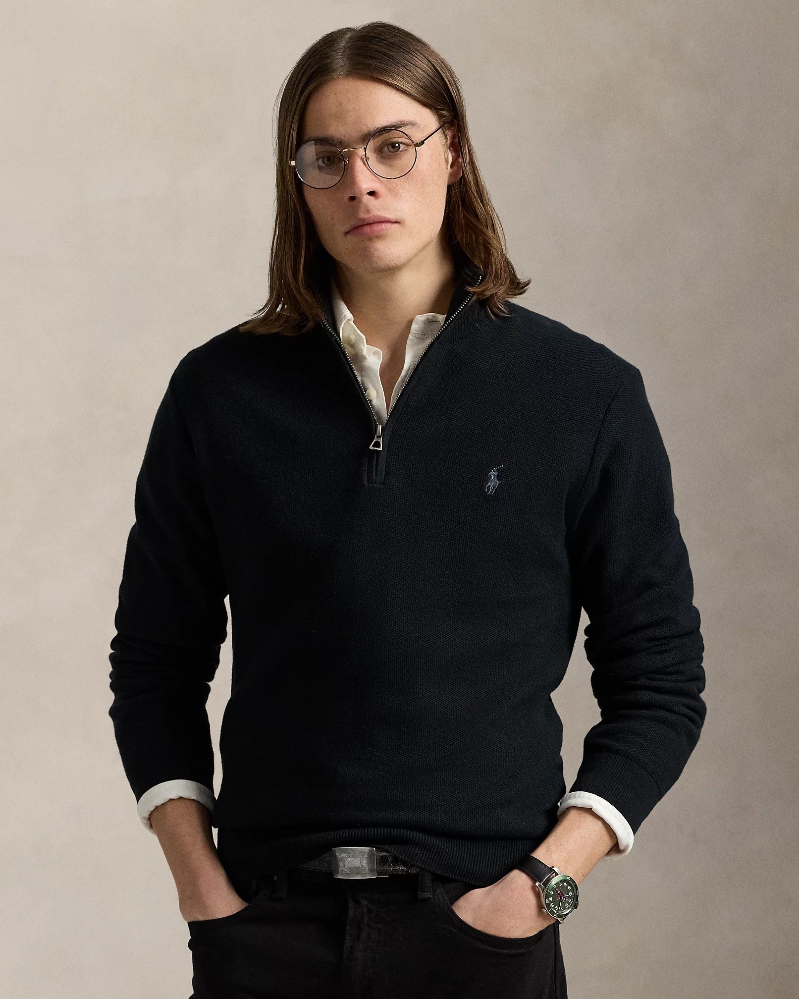 [Pay for 1, get 3] – premium long-sleeved shirts in black & white + free luxury wristwatch Frivor