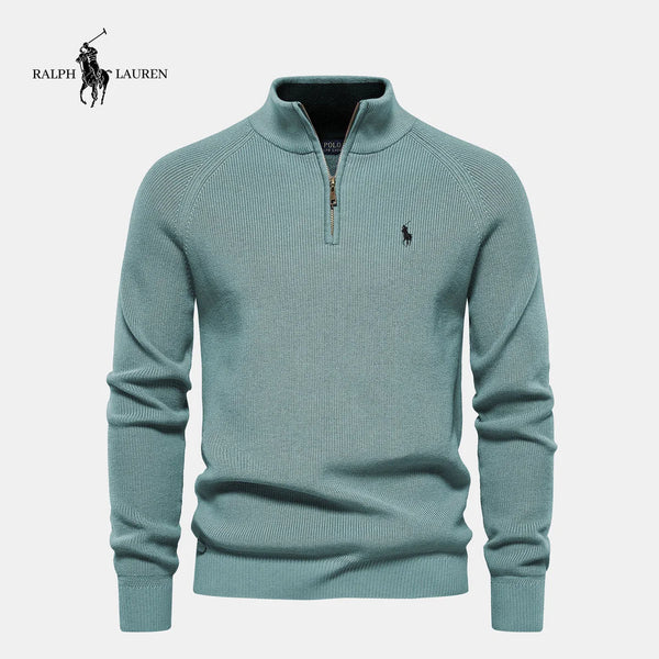 RL™ - Knitted jumper with half zip + Free Perfume Bleu de Chanel